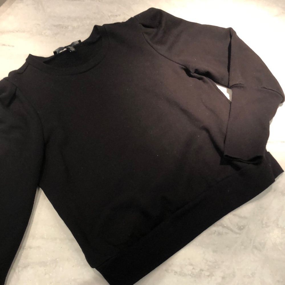 White House Black market black sweatshirt.  Lots of style! EUC!